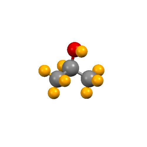 ساختار مولکولی ایزوپروپیل الکل